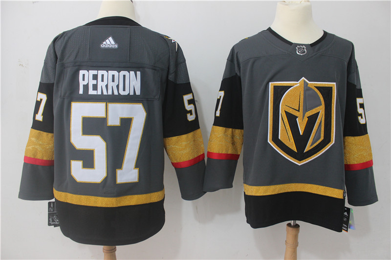 Men's Adidas Vegas Golden Knights #57 David Perron Grey Stitched NHL Jersey Men's Adidas Vegas Golden Knights #57 David Perron Grey Stitched NHL Jersey